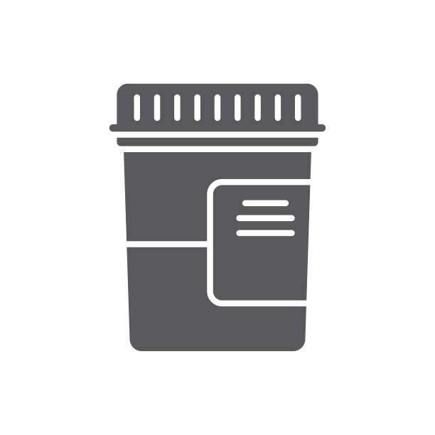 尿检图标。白色背景隔离的医学剪贴画图片下载