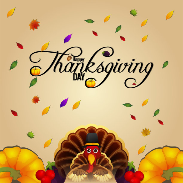 感恩节邀请背景与创意南瓜图片下载