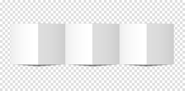 小册子，小册子，传单12页，手风琴5折，3d矢量插图在透明的背景。图片下载