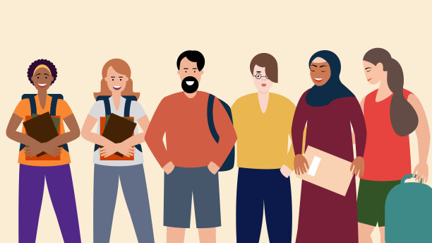 多种族大学生群体图片下载