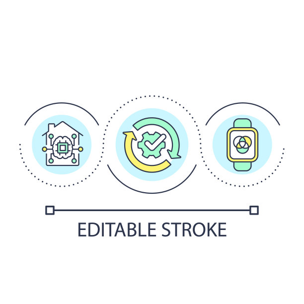 物联网循环概念图标图片下载