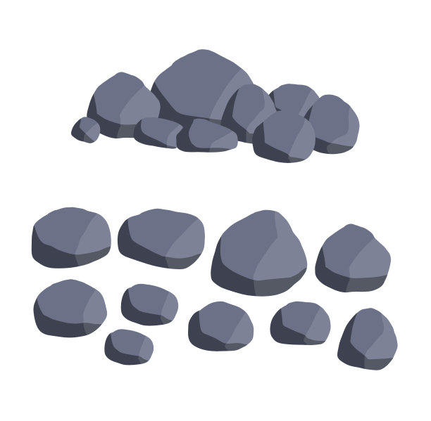 的石头。堆鹅卵石。灰色的地质矿产。重型墙体建筑材料。大块图片下载