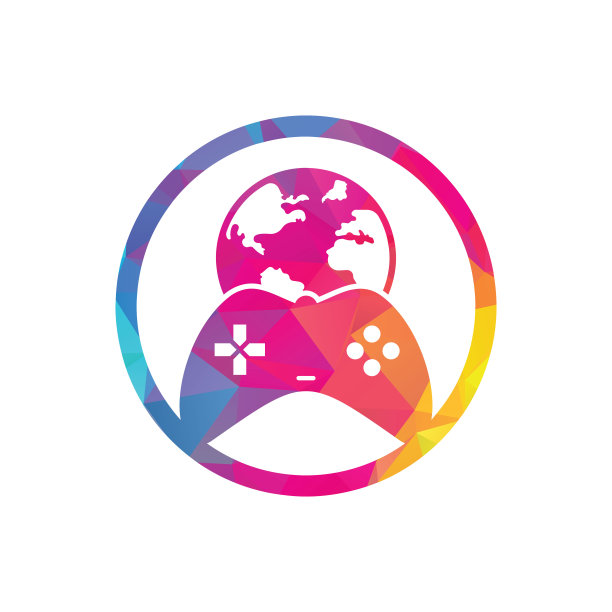游戏环球Logo图标设计。在线玩家世界的Logo。图片下载