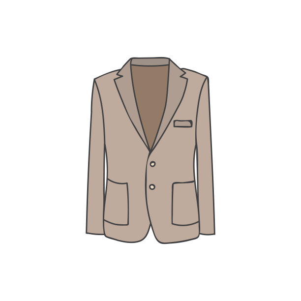 男子夹克彩色涂鸦插图在矢量。男子夹克的彩色图标在矢量。男人西装插图图片下载