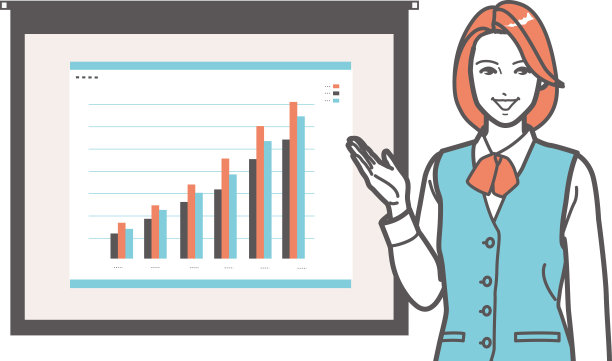 穿着制服的女商人在解释图片下载