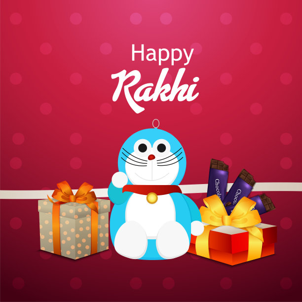快乐的rakhi庆祝邀请贺卡与孩子创造性的rakhi图片下载