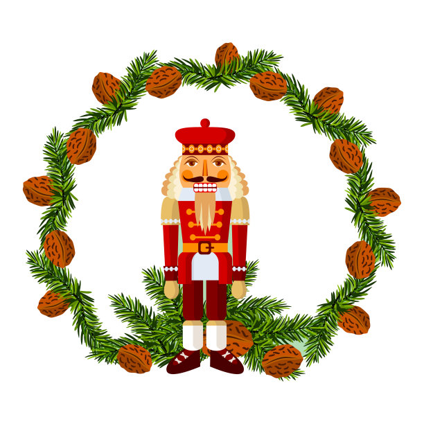 矢量-图示胡桃夹子图案。图片下载