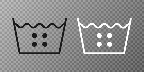 机洗热，洗图标。矢量插画，平面设计图片下载