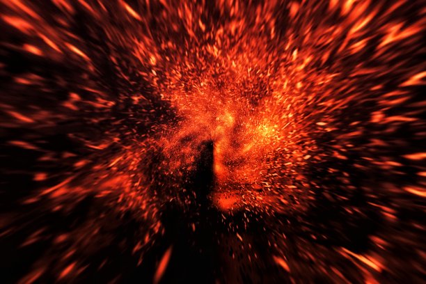 爆炸火焰的3d插图图片下载