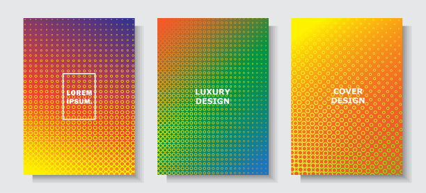 现代未来集封面设计彩色渐变风格设计矢量背景图片下载