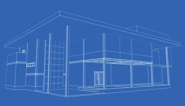 建筑工程三维插图图片下载