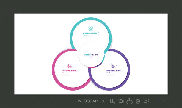 圆形图表幻灯片模板股票插图维恩图，三个对象，圆，信息图，图标股票插图
维恩图，信息图，数字3，矢量，计算机图形，图标图片下载