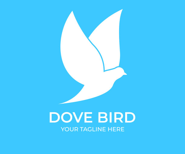 鸟翼鸽，飞鸽飞。飞行的鸟-鸽子或鸽子与它的翅膀展开矢量设计和插图。图片下载