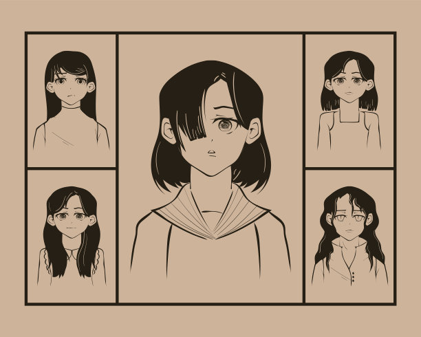 动漫女郎套装图片下载