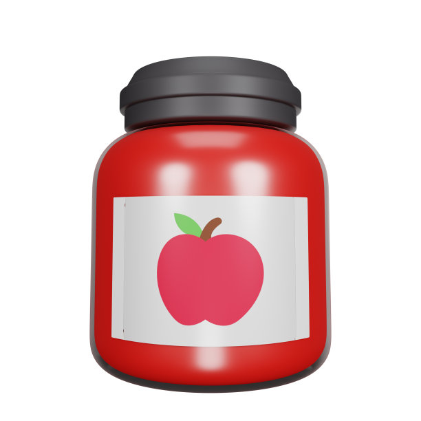 3d渲染的苹果果酱感恩节图标图片下载
