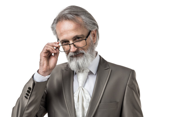 穿着得体的绅士正在摄影棚里拍照图片下载