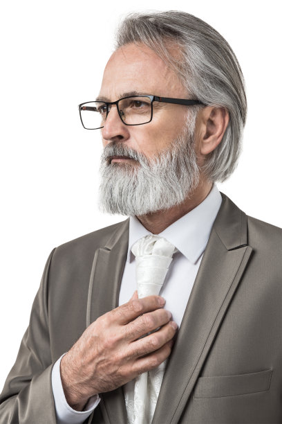 穿着得体的绅士正在摄影棚里拍照图片下载