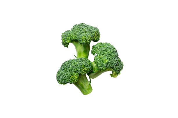 绿色新鲜西兰花孤立在白色背景俯视图图片下载