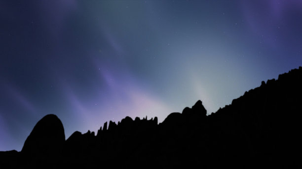 北极光和银河系的3d插图图片下载