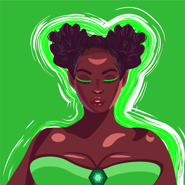 明亮的黑人女孩图片下载