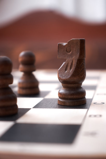 棋盘上的骑士形象。一种合乎逻辑的棋局图片下载