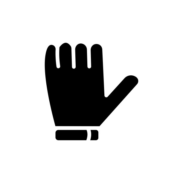 手套，美式橄榄球的标志。简单的设计可编辑。设计模板向量图片下载