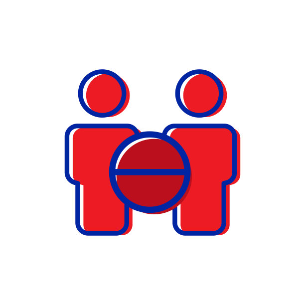 保持社交距离的扁平图标。带有停止符号的人物图标。简单的设计可编辑。设计模板向量图片下载