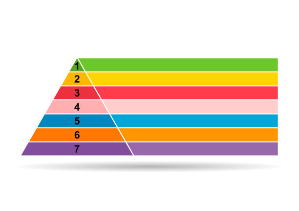 金字塔信息图布局阴影，信息现代概念步骤展示，宣传册矢量插图图片下载