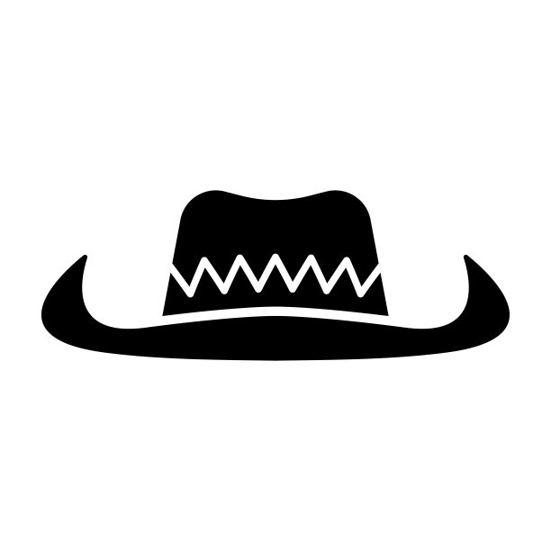 帽子图标。黑色的轮廓。正面的看法。矢量简单的平面图形插图。白色背景上的孤立物体。隔离。图片下载