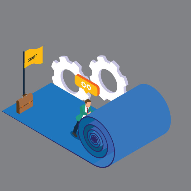 发展职业道路或创造成功之路等距三维图片下载