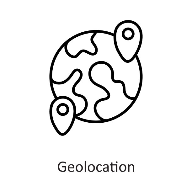 地理位置矢量轮廓图标设计插图。旅行标志在白色背景EPS 10文件图片下载