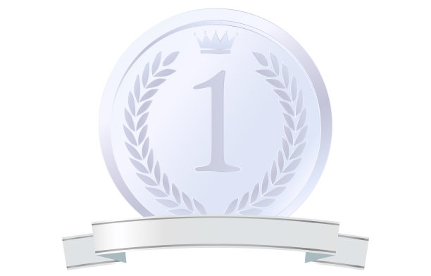 月桂花环奖章和缎带图片下载