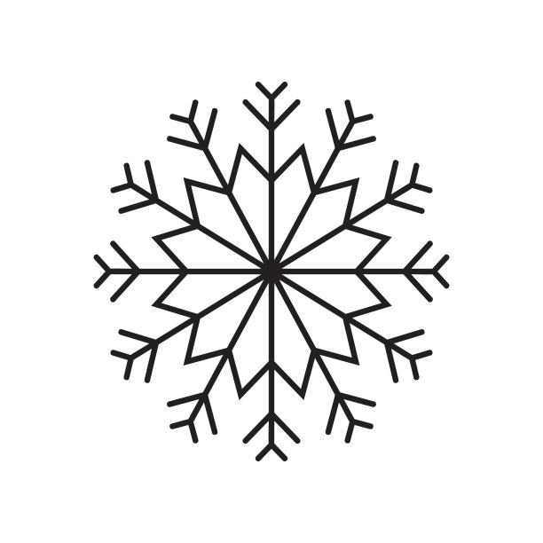 雪花轮廓图标。向量图片下载