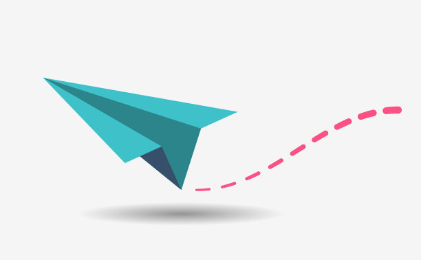 飞行的纸飞机虚线沿着路径图片下载