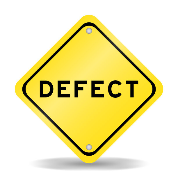 黄色交通标志，白底字缺陷图片下载