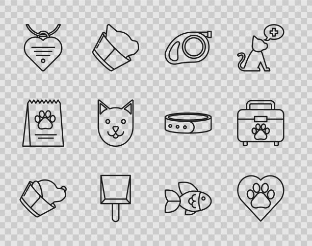 设行兽医诊所标志心用图片下载