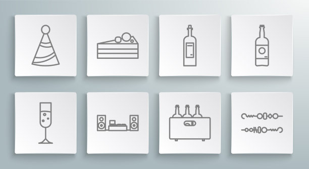 设定线玻璃香槟蛋糕家庭立体声图片下载