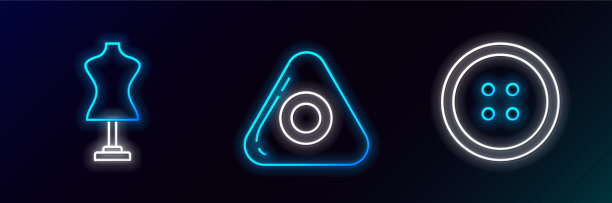 设置线缝纫按钮的衣服模特和图片下载