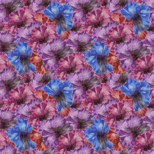 佩妮。插图，花朵的纹理。连续复制的无缝模式。花卉背景，照片拼贴纺织，棉织物。用于墙纸，封面，印刷品图片下载