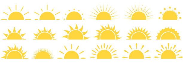 太阳图标。阳光图标。矢量插图。图片下载