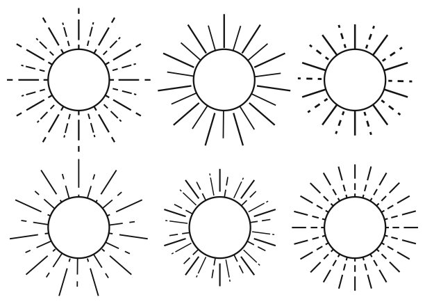 太阳图标，光芒四射的太阳光线矢量图图片下载