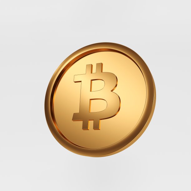 比特币金色标志在白色背景。图片下载