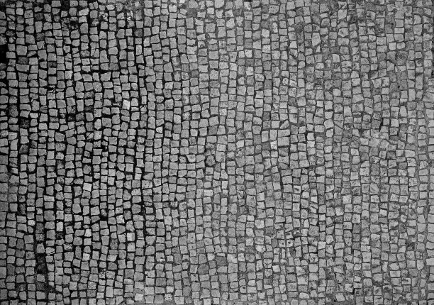 背景纹理由白色镶嵌矩形石头制成图片下载
