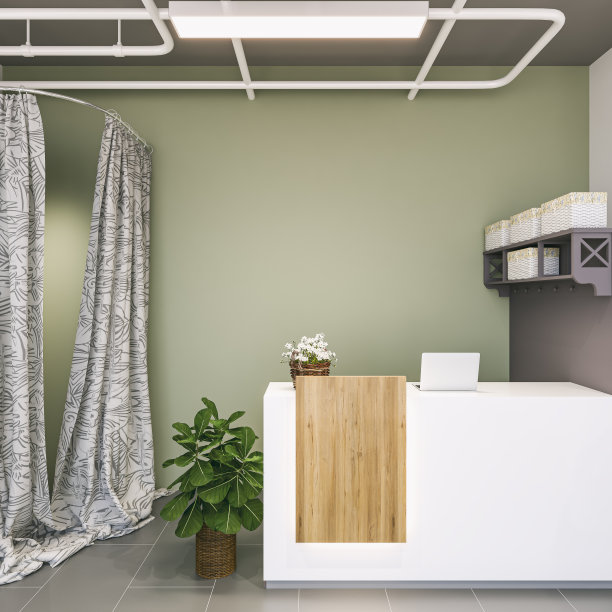 店内设有收银台和试衣间图片下载