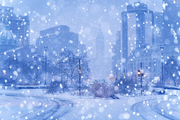 白雪皑皑的费城图片下载