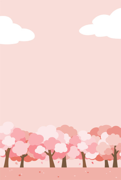 简单可爱的樱桃树插画图片下载