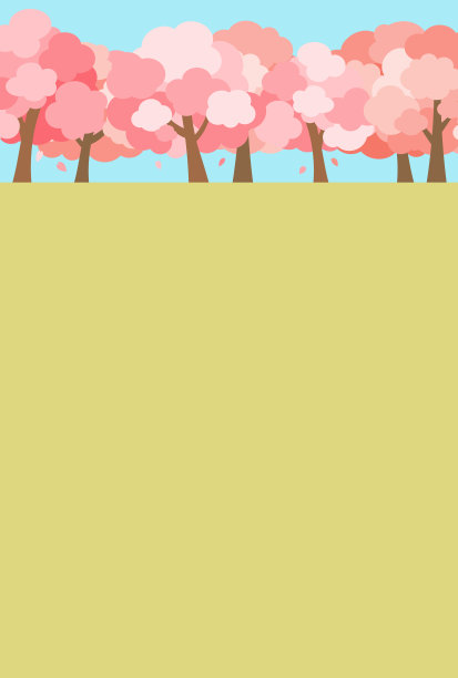 简单可爱的樱桃树插画图片下载