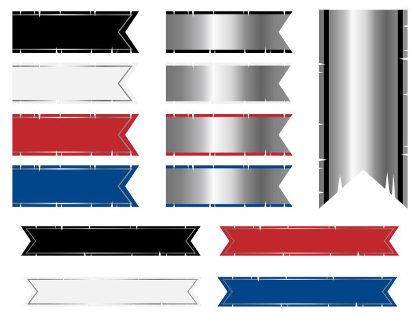 复古丝带装饰套装图片下载