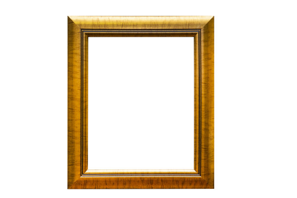 老木古董金色框架孤立在白色背景。保存与剪切路径。图片下载