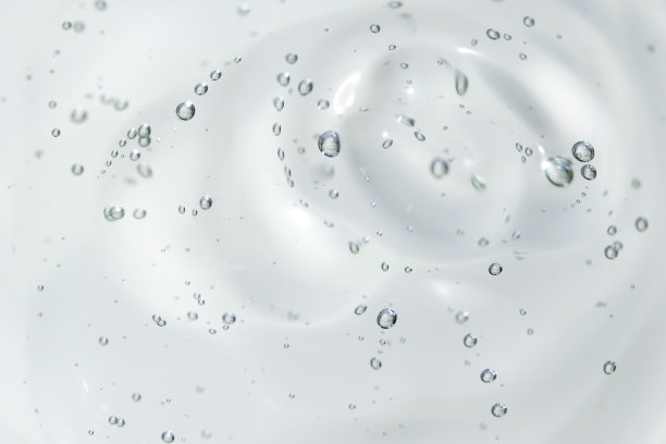 透明凝胶，带气泡，用于身体或面部护理。图片下载